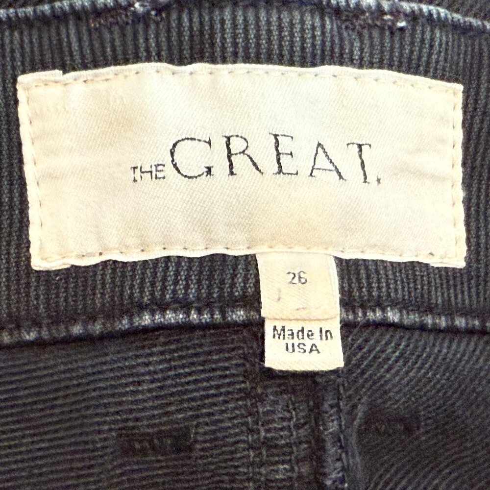 The Great Women's Corduroy Pants Dark Gray 26 - Picture 3 of 6